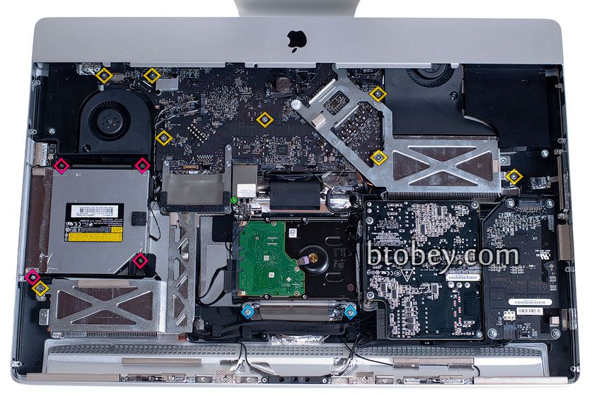 Unscrews Components iMac 2011