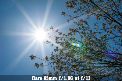 Nikon 85mm 1.8g Flare