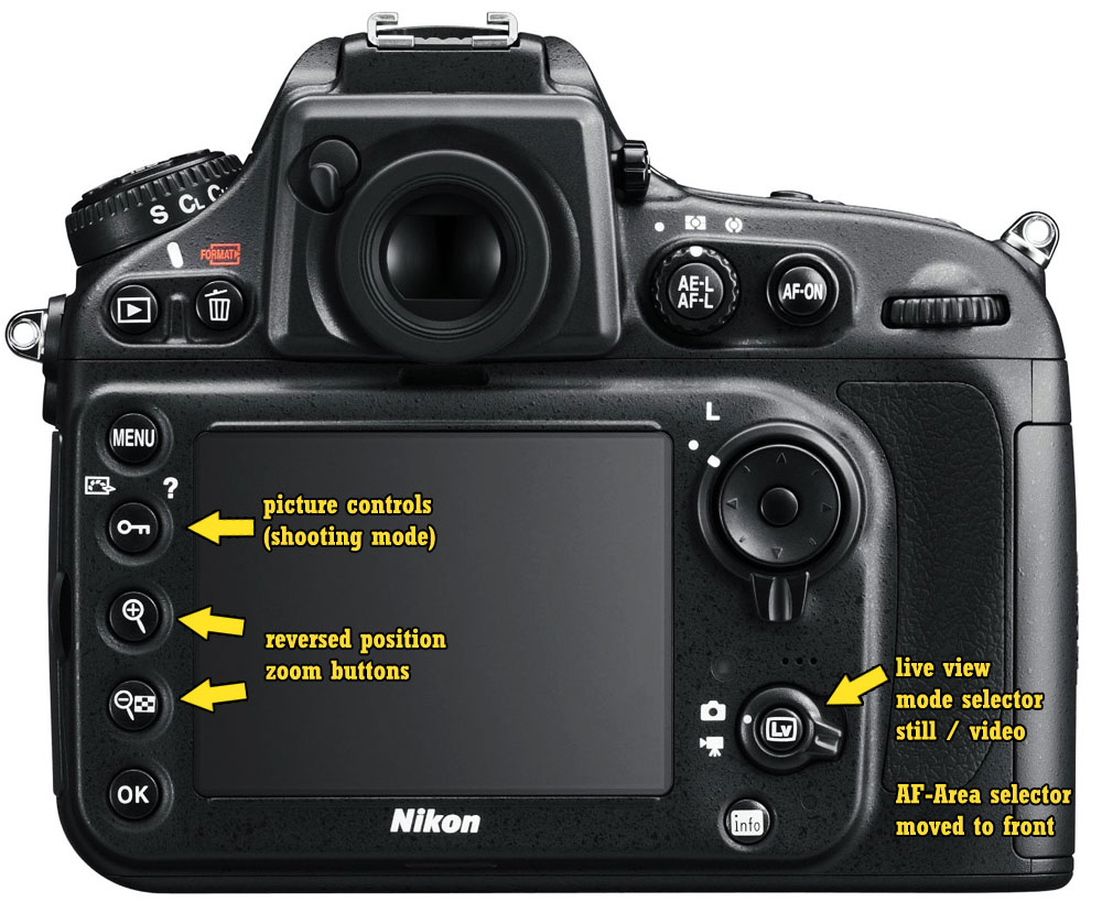 Nikon D800 Back